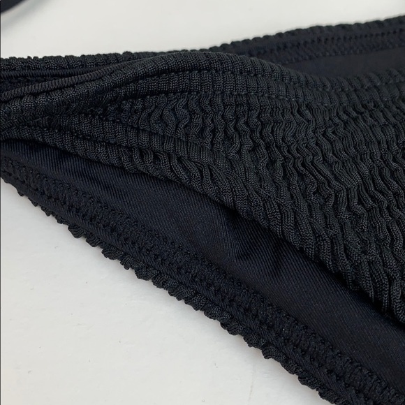 NWT L*space crinkle stretch black Lily string bikini bottoms, adjustable. - Picture 2 of 8